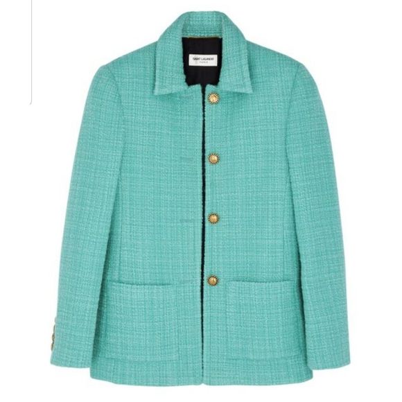 Saint Laurent monogram button wool blend jacket women - Picture 1 of 7